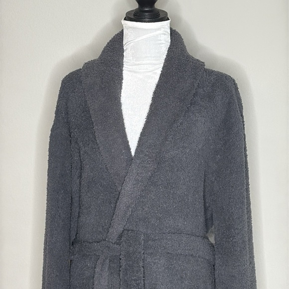 Barefoot Dreams CozyChic Long Sleeve Adult Robe in Navy Size 2 (Women's XL) - Picture 3 of 11